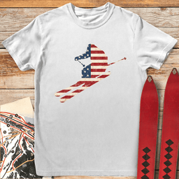 Drop In USA T Shirt Gift For Skier
