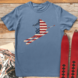 Drop In USA T Shirt Gift For Skier