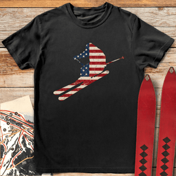 Drop In USA T Shirt Gift For Skier