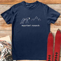 Important Research T Shirt Gift For Skier