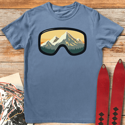 Goggle Mountain T Shirt Gift For Skier