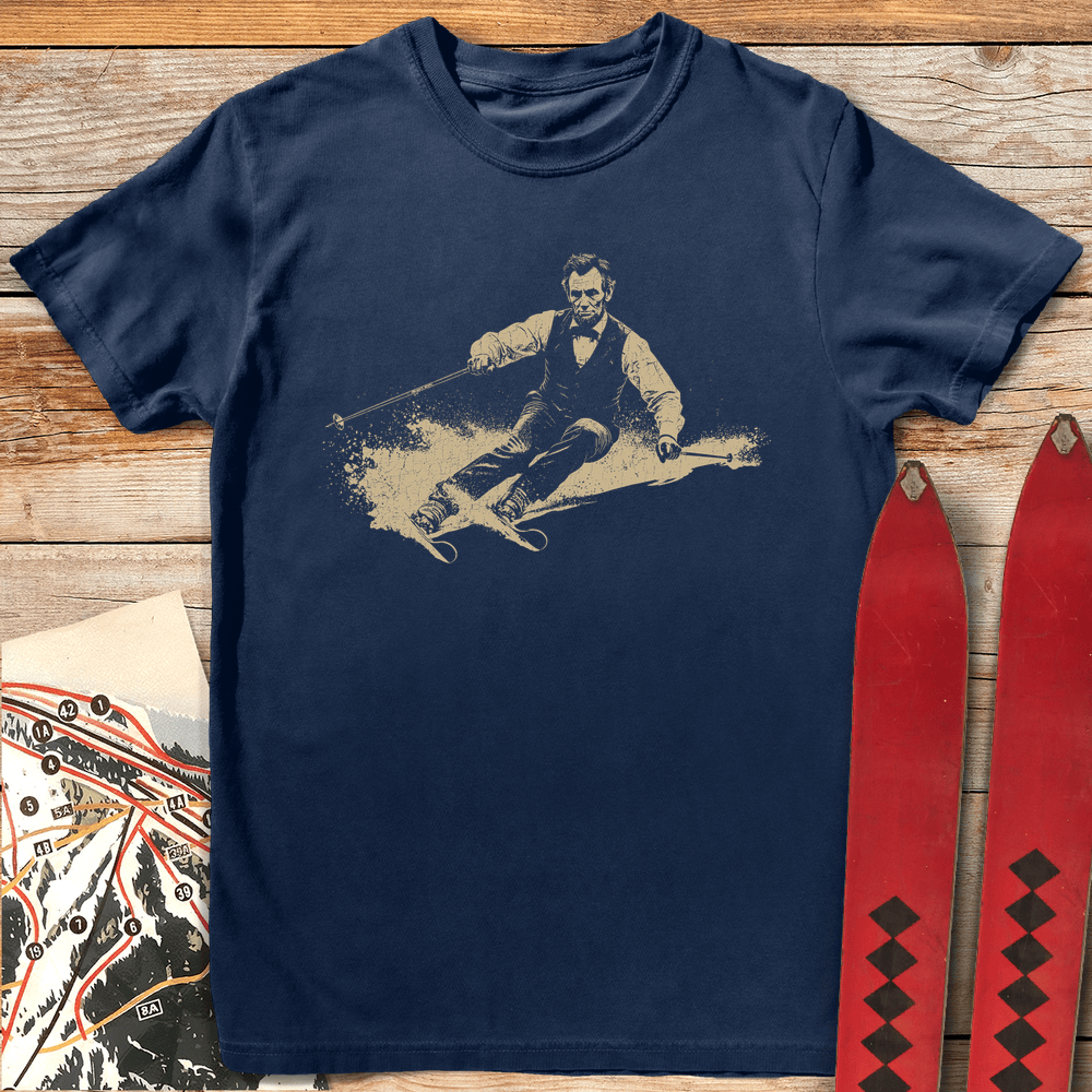 Lincoln Skier T Shirt Gift For Skier