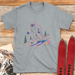Color Yeti Ski T Shirt Gift For Skier
