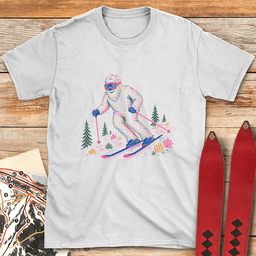 Color Yeti Ski T Shirt Gift For Skier