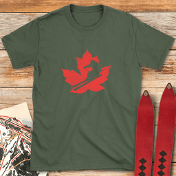 Maple Skier T Shirt Gift For Skier