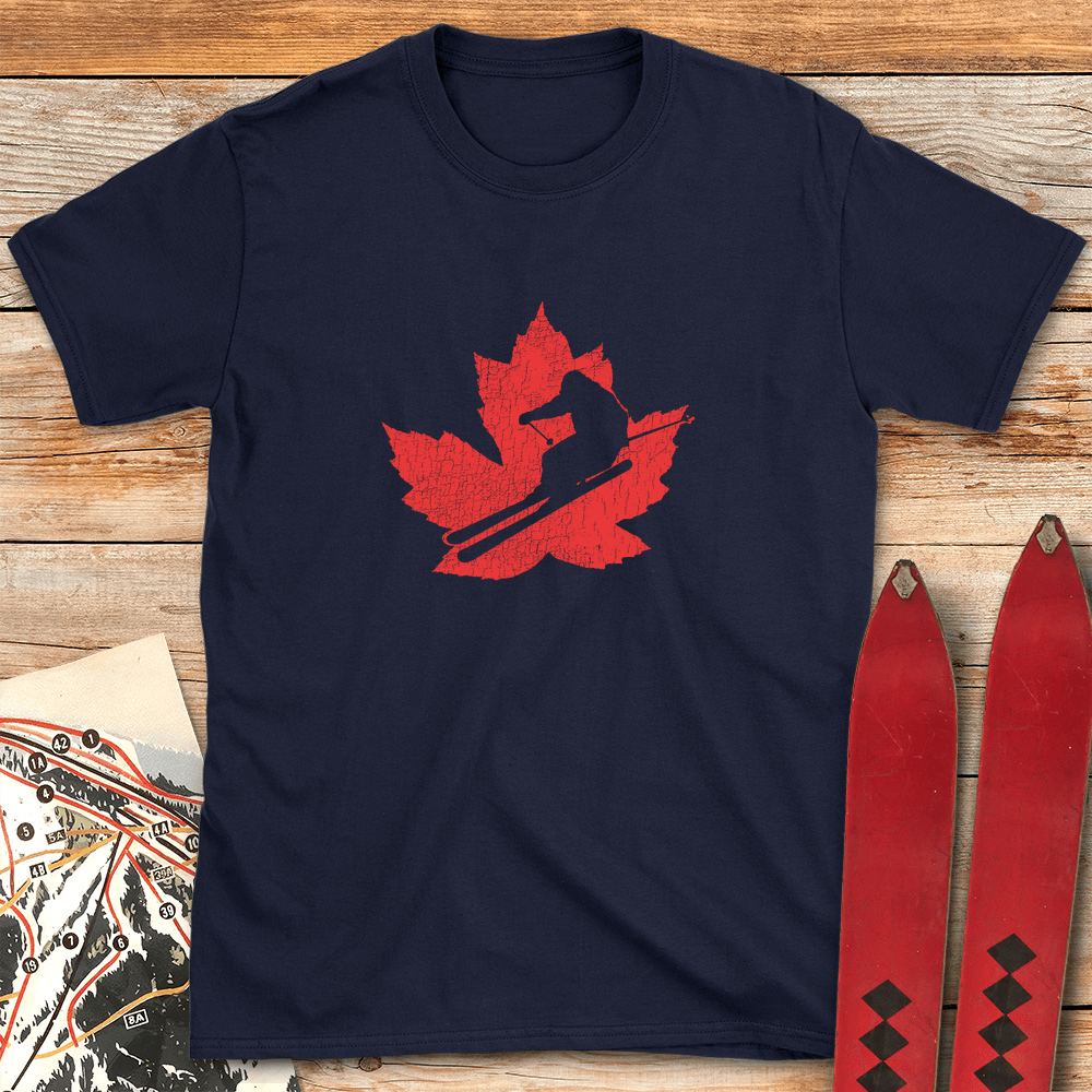 Maple Skier T Shirt Gift For Skier