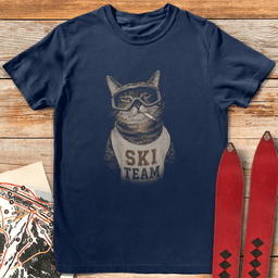 Ciggy Ski Kitty T Shirt Gift For Skier