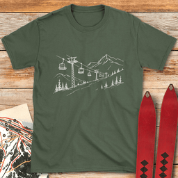 Over The Hill T Shirt Gift For Skier