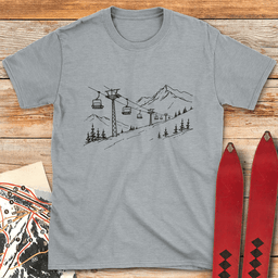 Over The Hill T Shirt Gift For Skier