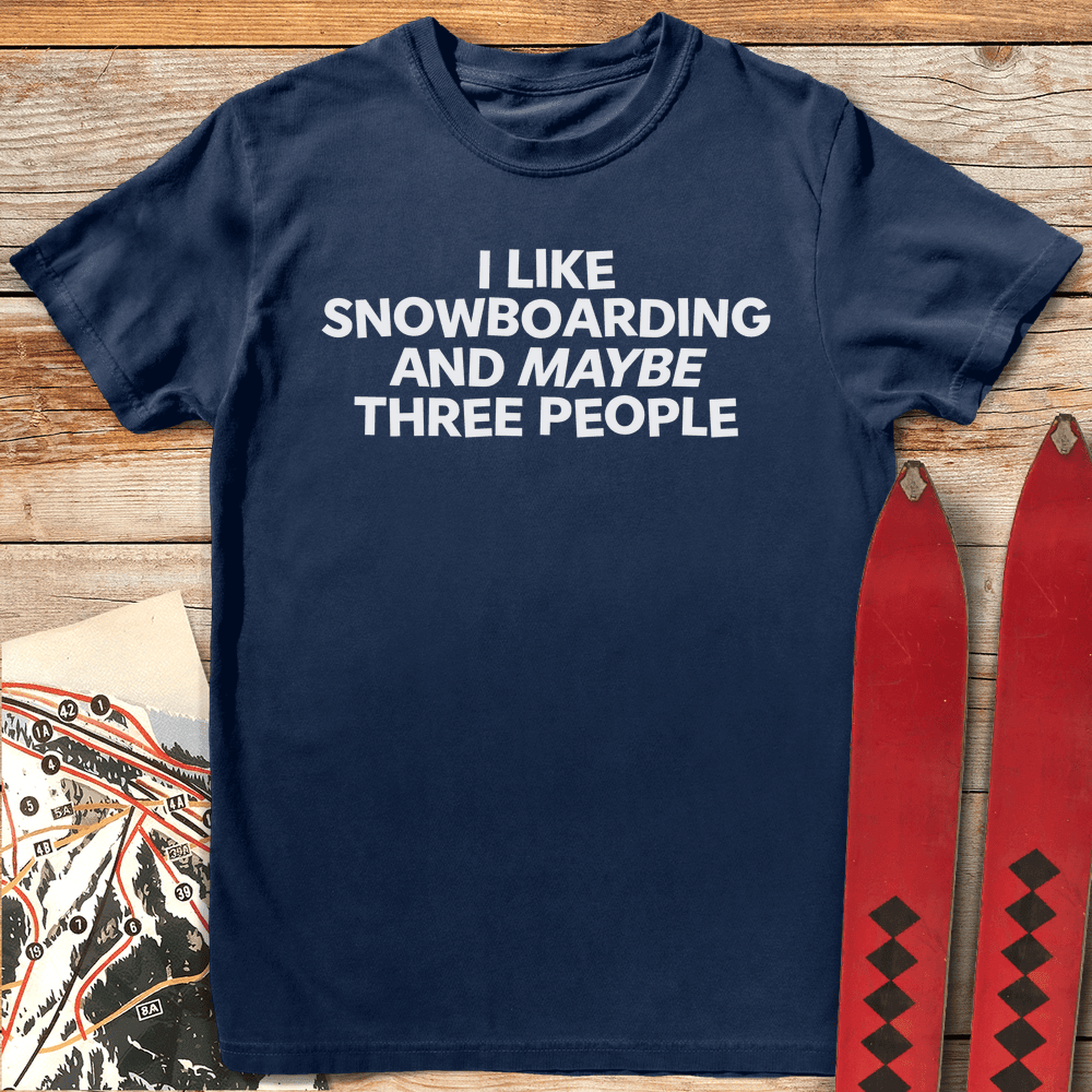 Maybe 3 Snowboard T Shirt Gift For Snowboarder