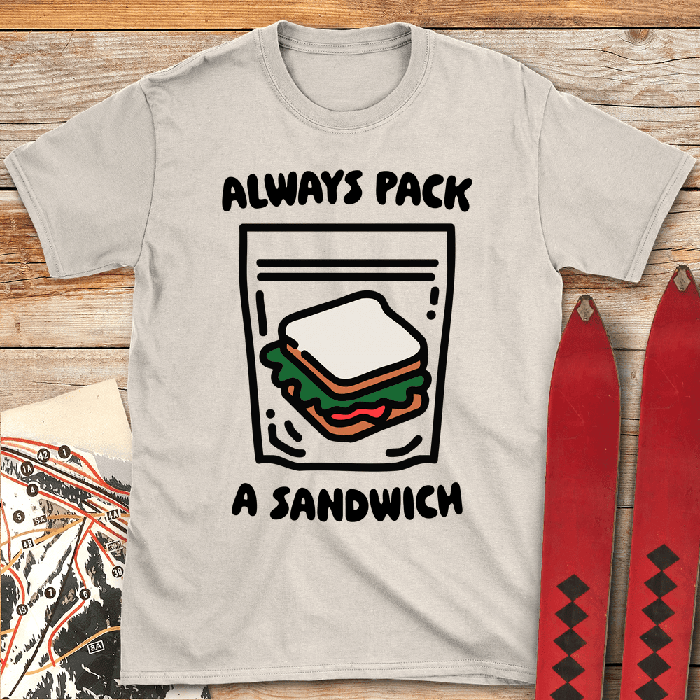 Pack A Sandwich T Shirt Gift For Skier