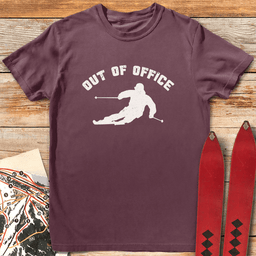 Out Of Office Ski T Shirt Gift For Skier