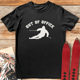 Out Of Office Ski T Shirt Gift For Skier