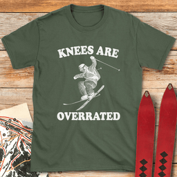 Knees Are Overrated T Shirt Gift For Skier