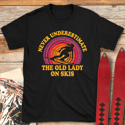Old Lady Shreds T Shirt Gift For Skier