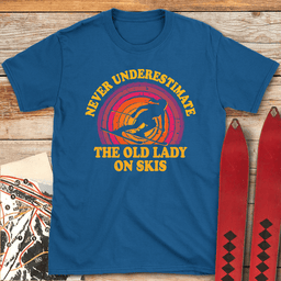 Old Lady Shreds T Shirt Gift For Skier