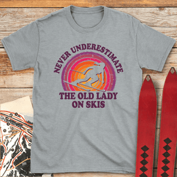 Old Lady Shreds T Shirt Gift For Skier