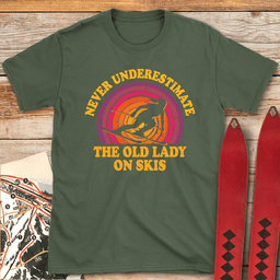 Old Lady Shreds T Shirt Gift For Skier