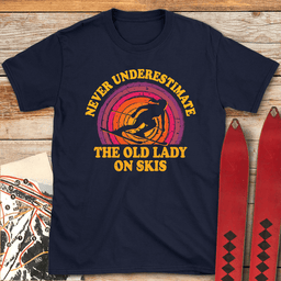 Old Lady Shreds T Shirt Gift For Skier