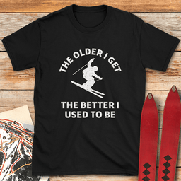 Old Ski Skills T Shirt Gift For Skier
