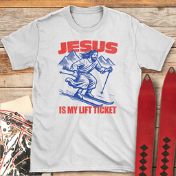 Jesus Lift Ticket T Shirt Gift For Skier