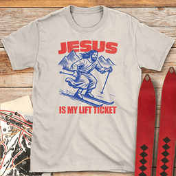 Jesus Lift Ticket T Shirt Gift For Skier