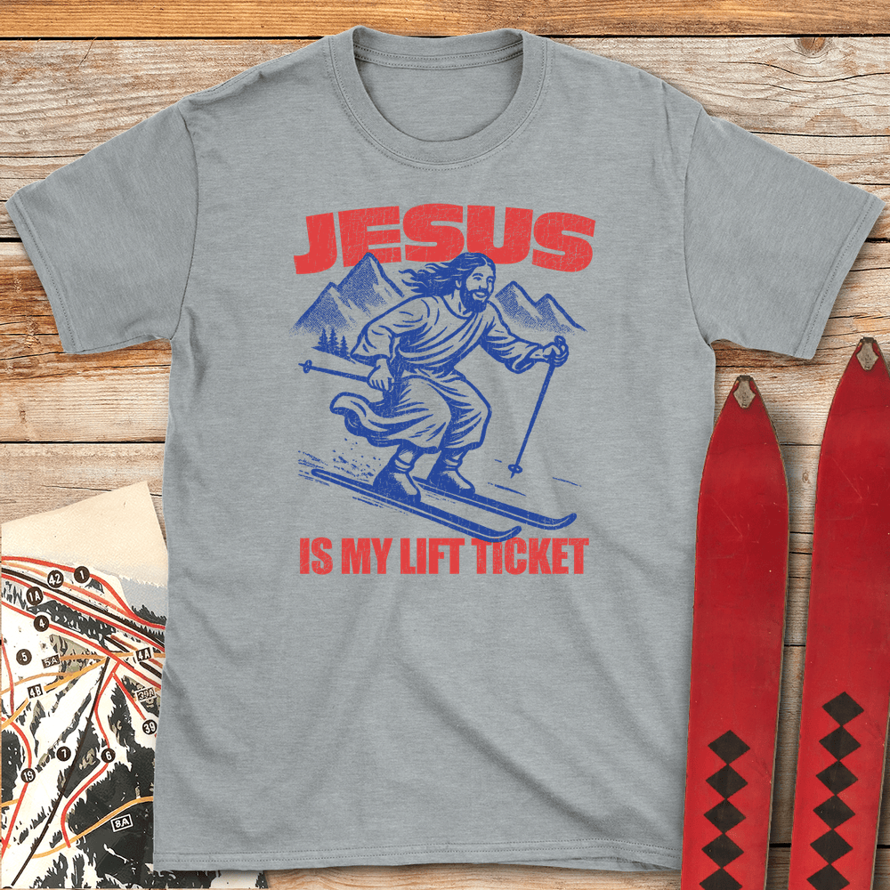Jesus Lift Ticket T Shirt Gift For Skier