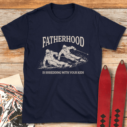 Shred With Kids T Shirt Gift For Skier