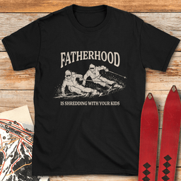 Shred With Kids T Shirt Gift For Skier