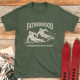 Shred With Kids T Shirt Gift For Skier