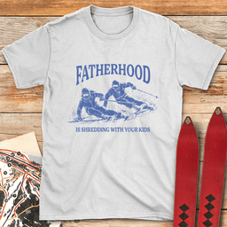 Shred With Kids T Shirt Gift For Skier
