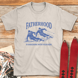 Shred With Kids T Shirt Gift For Skier