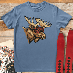 Ready Set Moose T Shirt Gift For Skier