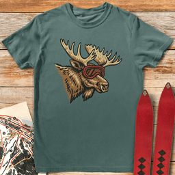 Ready Set Moose T Shirt Gift For Skier