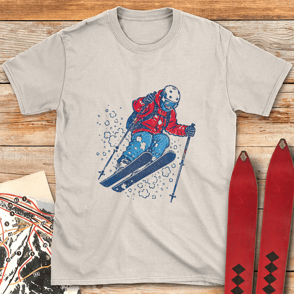 Powder Pillow T Shirt Gift For Skier