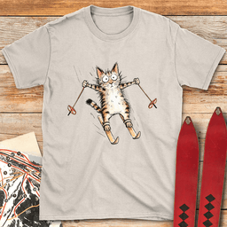 Scaredy Cat T Shirt Gift For Skier