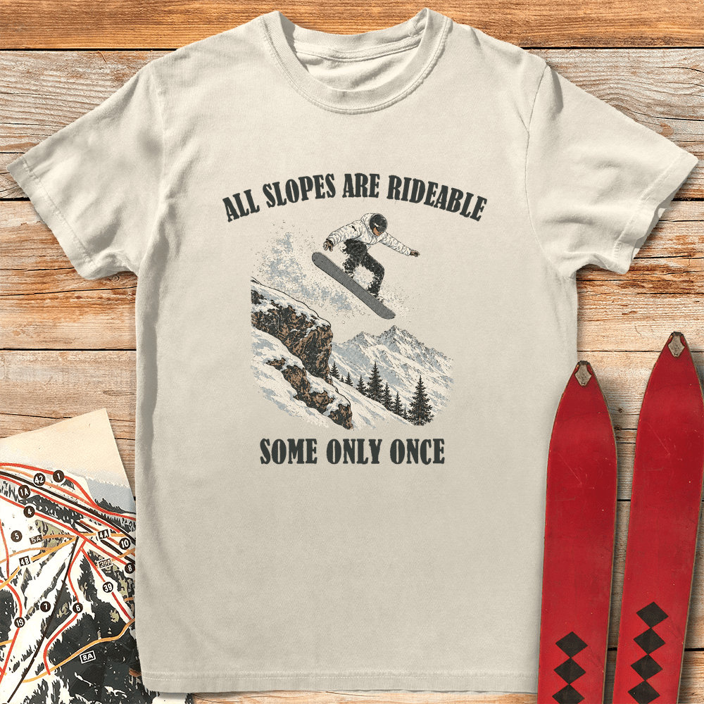 Rideable Slopes T Shirt Gift For Skier