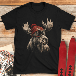 Canadian Goggle Moose T Shirt Gift For Skier