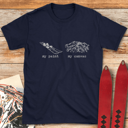 Paint And Canvas T Shirt Gift For Skier