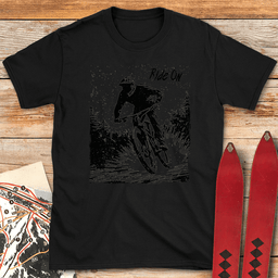 Ride On T Shirt Gift For Skier