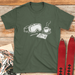 Coffee First T Shirt Gift For Skier
