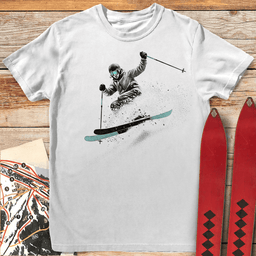 Pow Shot T Shirt Gift For Skier