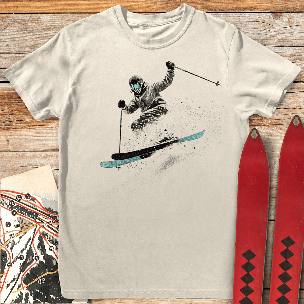 Pow Shot T Shirt Gift For Skier