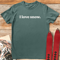 Love Snow T Shirt Gift For Skier