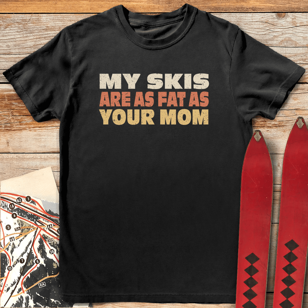 Fat Mom Skis T Shirt Gift For Mom