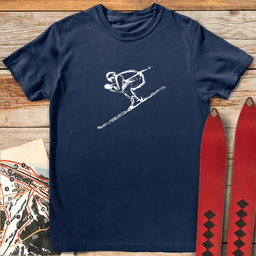 Full Tuck T Shirt Gift For Skier