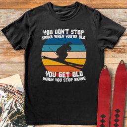 Old Is Not Skiing T Shirt Gift For Skier