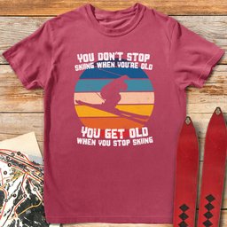 Old Is Not Skiing T Shirt Gift For Skier