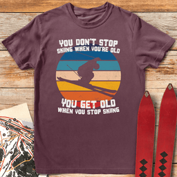 Old Is Not Skiing T Shirt Gift For Skier