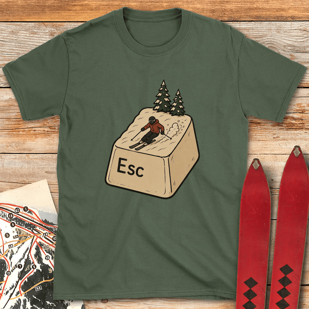 Escape Ski T Shirt Gift For Skier